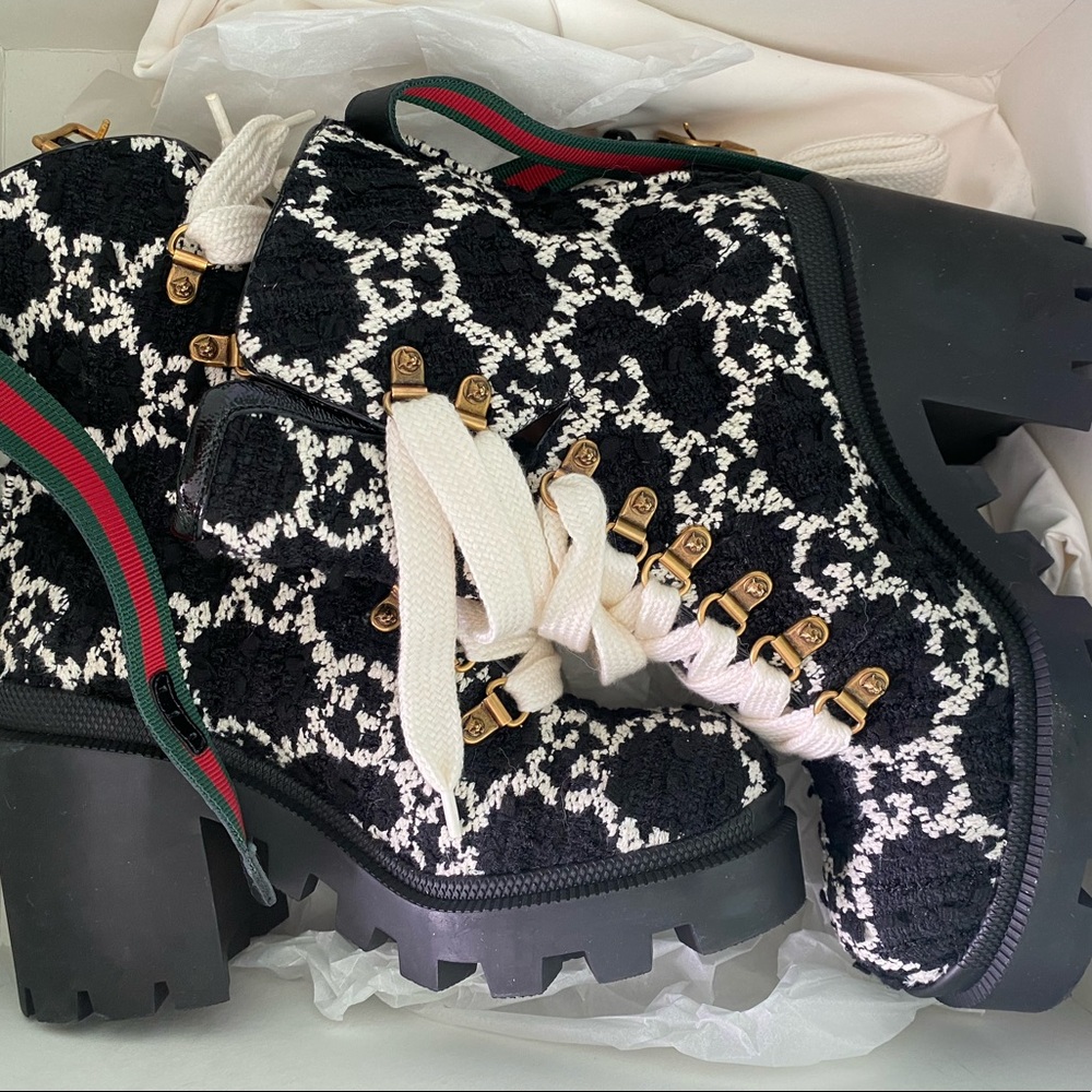 Gucci Monogram Boots